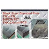 (20) Black Steel Diamond Plate