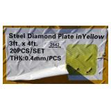 (20) Yellow Steel Diamond Plate