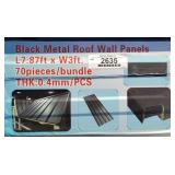 (70) Black Metal Roof Panels