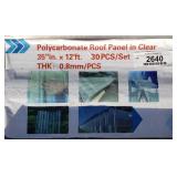 (30) Clear Polycarbonate Roof Panels