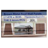 (70) Brown Metal Roof Panels