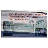 (70) White Metal Roof Panels