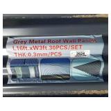 (30) Grey Metal Roof Panels