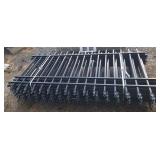 (10) Black Galvanized Steel Fencing