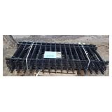 (10) Black Galvanized Steel Fencing