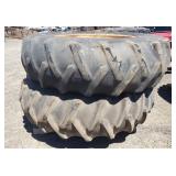 (2) 18.4-38 Tractor Tires w/9-Lug Rims