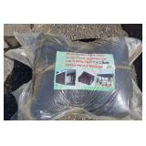 (2) Black Outdoor Patio Fabric