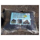 (2) Black Outdoor Patio Fabric