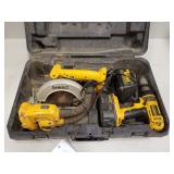 DeWalt 18V Drill, Circular Saw, Work Light