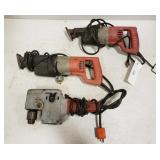 (2) Milwaukee Reciprocating Saws & (1) Hole Hawg