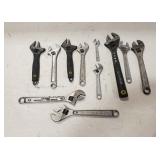 Assorted Adjustable Wrenches