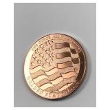1 oz .999 copper American flag design