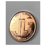 1 oz .999 copper 9/11 design