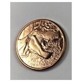 1 oz .999 copper Tyrannosaurus rex design