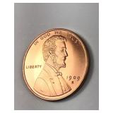 1 oz .999 copper Lincoln wheat penny design