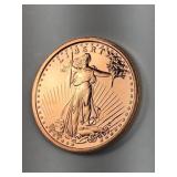1 oz .999 copper Liberty design