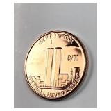 1 oz .999 copper 9/11 design