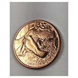 1 oz .999 copper Tyrannosaurus rex design