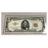 1963 $5 red seal US note