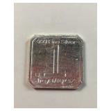 1/10 oz .999 silver bullion square