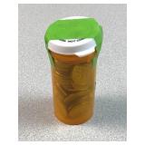 Prescription bottle with 80 dimes
