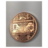 1 oz .999 copper $2 bill design
