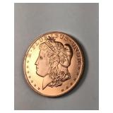 1 oz .999 copper Morgan design