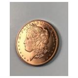 1 oz .999 copper Morgan design