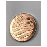 1 oz .999 copper American flag design