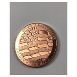1 oz .999 copper American flag design