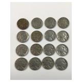 (16) US buffalo nickels