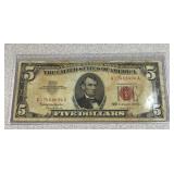 1963 $5 red seal US note