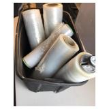 stretch wrap and handle in broken tote