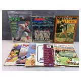 (9) vintage sports magazines