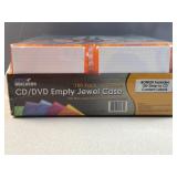 100 Pack 5 Colors CD/DVD Empty Jewel Cases