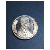 1 oz .990 copper  Lincoln bust design