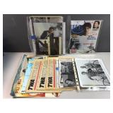 Antique magazines, photos, and newspapers