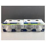 (2) sets of 4 small glass tumblers