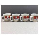 (4) vintage collectible ceramic soup mugs