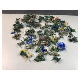 Lot full of plastic army men and figurines