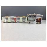 Anchor Hocking 4 11oz Drinking Glasses and Bodum