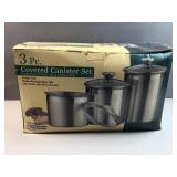 Tramontina 3 pc. 96, 112, 128 oz covered canister