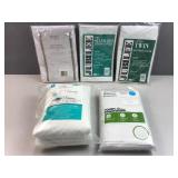 (5) mattress protectors and covers