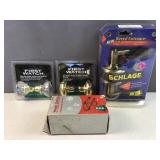 (3) elegant Door knobs and tree cord outlet