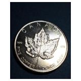 1 oz .990 copper Canada Maple leaf design