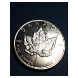 1 oz .990 copper Canada Maple leaf design