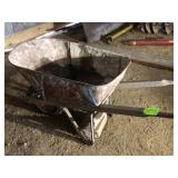 primitive wheel barrow