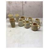 Set of handmade ceramic cups / mugs