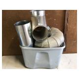 HVAC pipe in tote