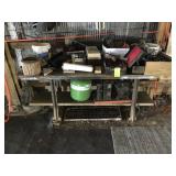 Work Bench & contents -including bottled liquids